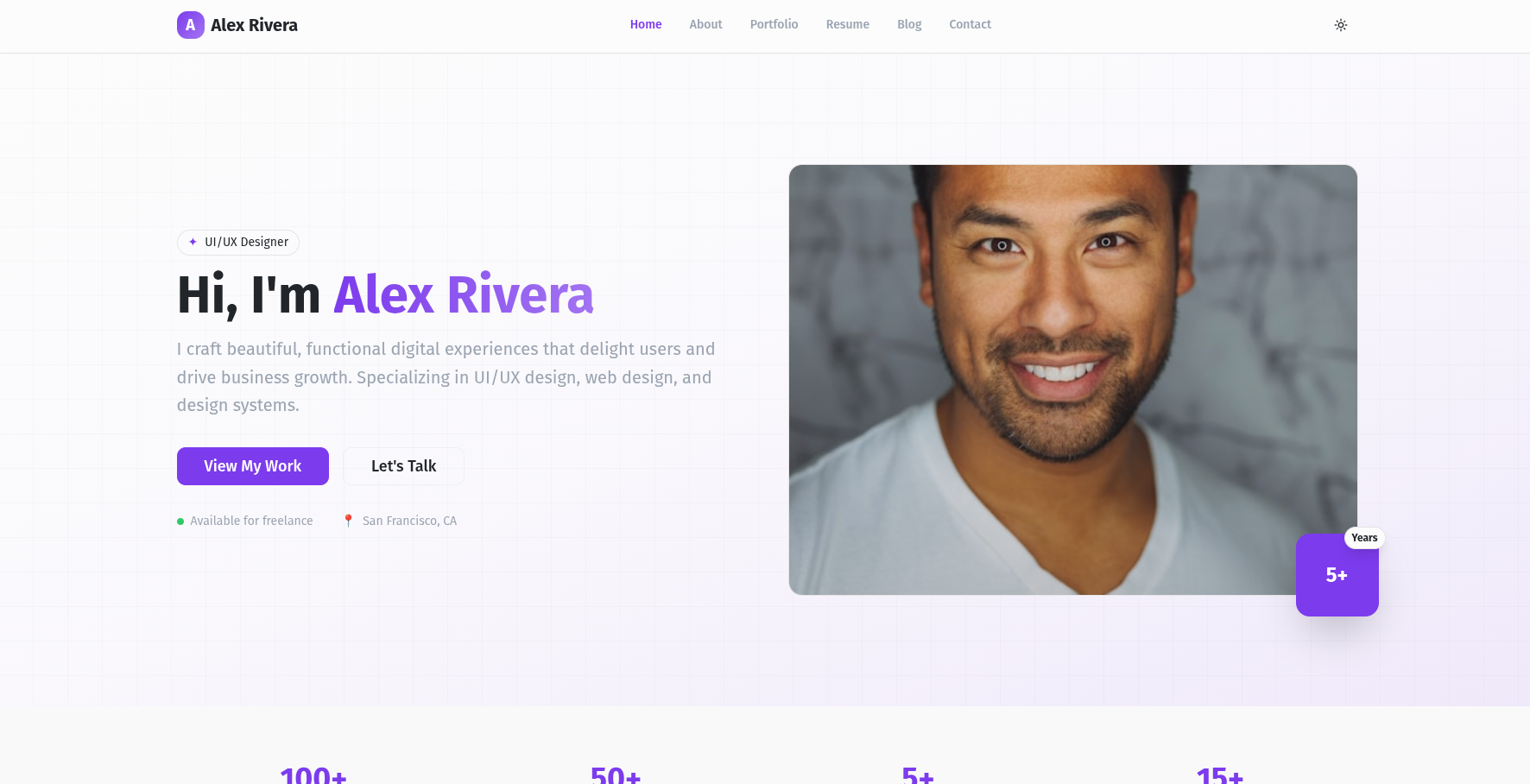 Template: Personal Portfolio screenshot