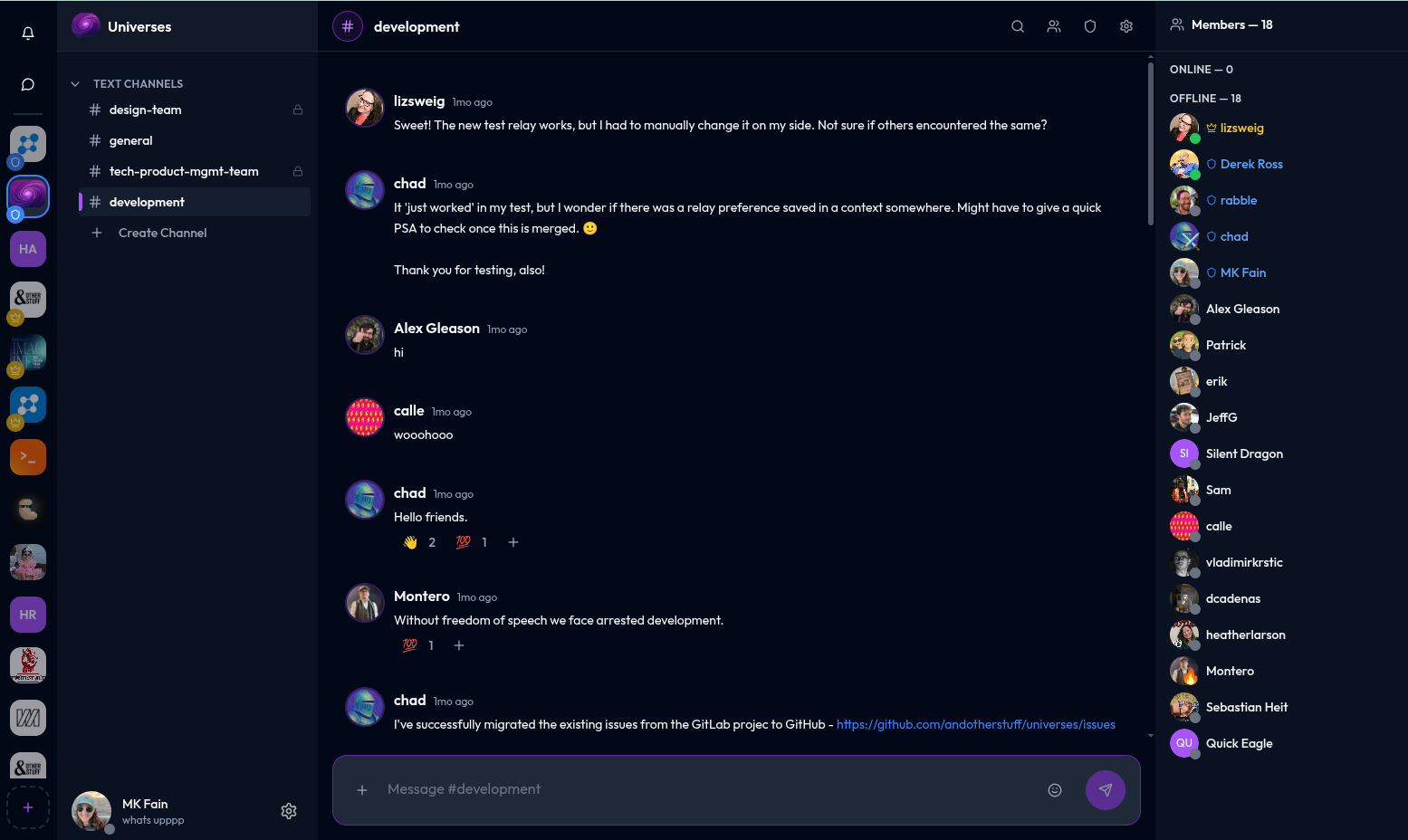 Universes screenshot