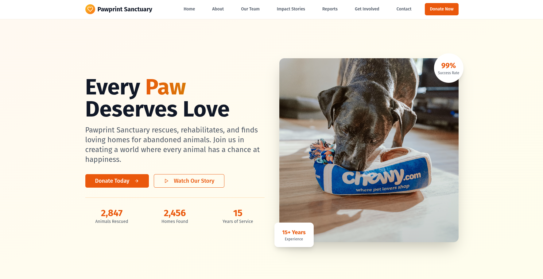 Template: Nonprofit Organization screenshot