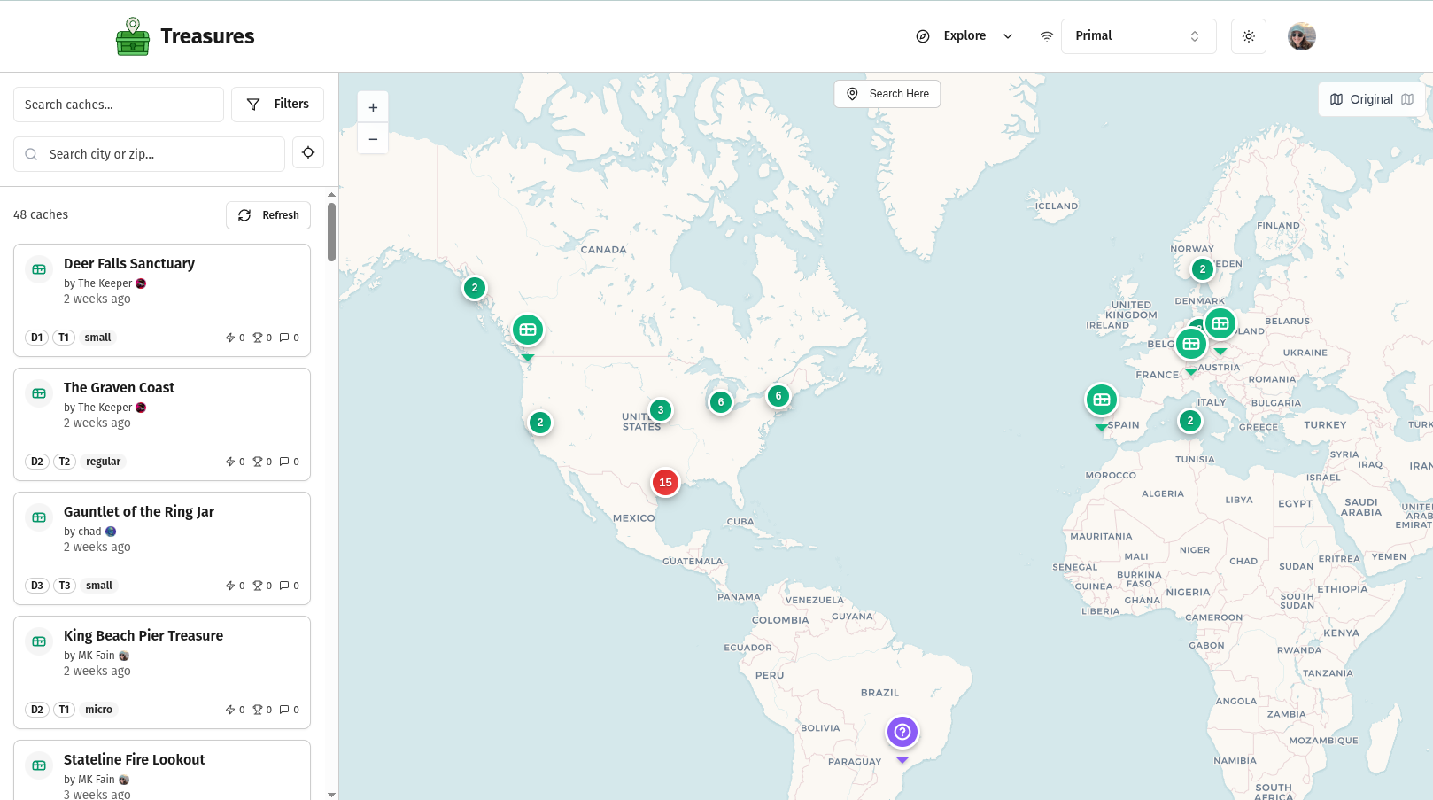 Treasures screenshot