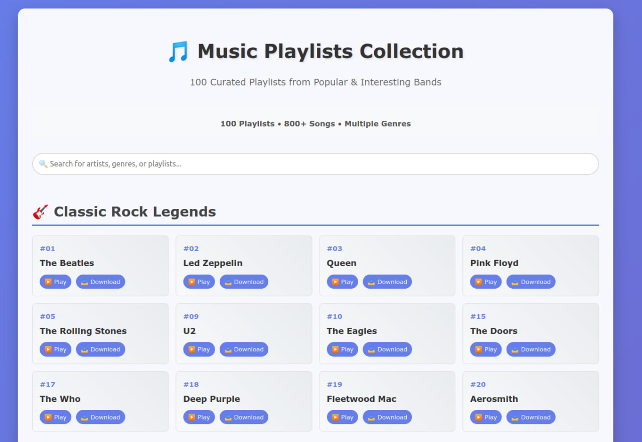 Music Playlists Collection