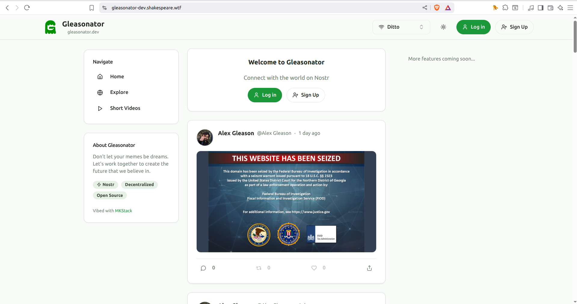 Gleasonator Client screenshot