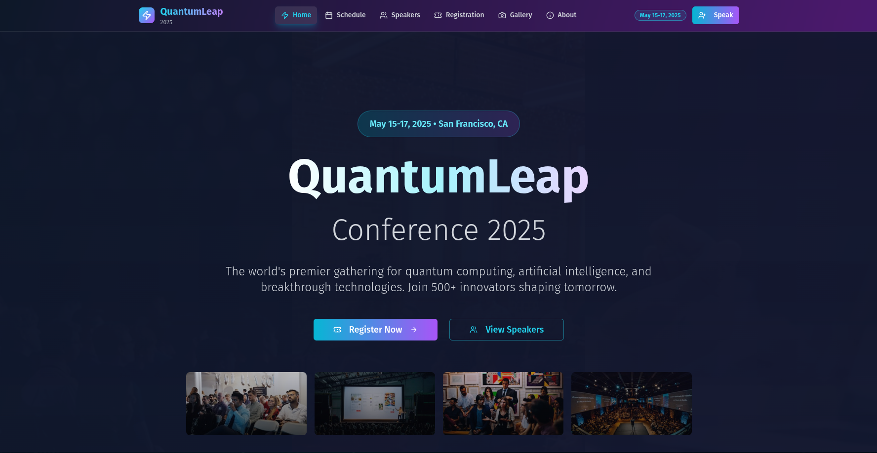 Template: Conference Website screenshot