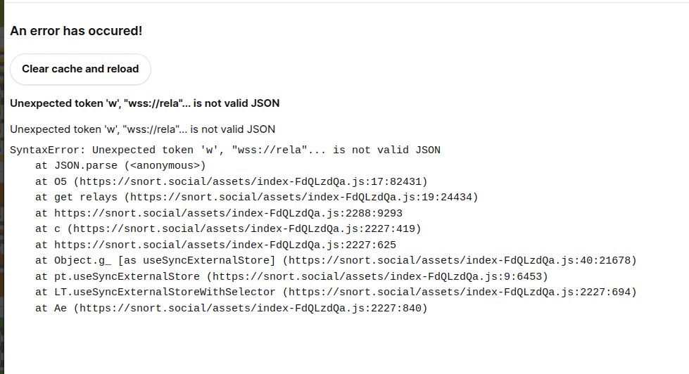Signing into snort gives me this.…