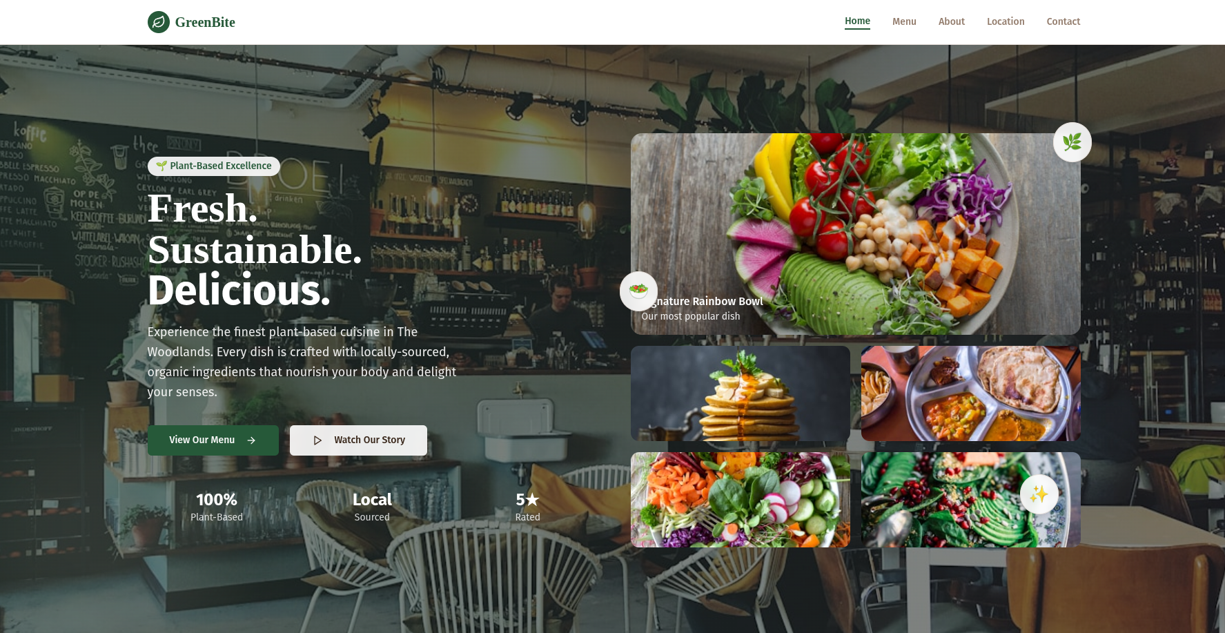 Template: Restaurant screenshot