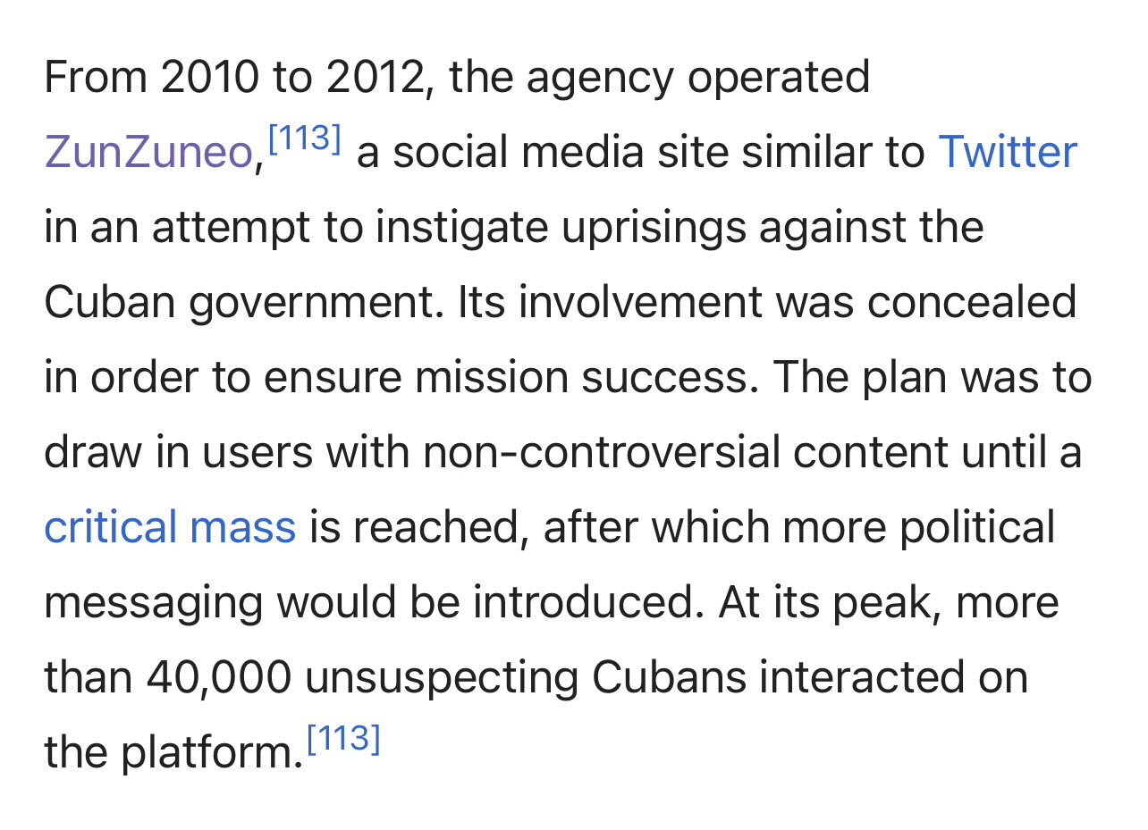 From the USAID wikipedia.  They tried…