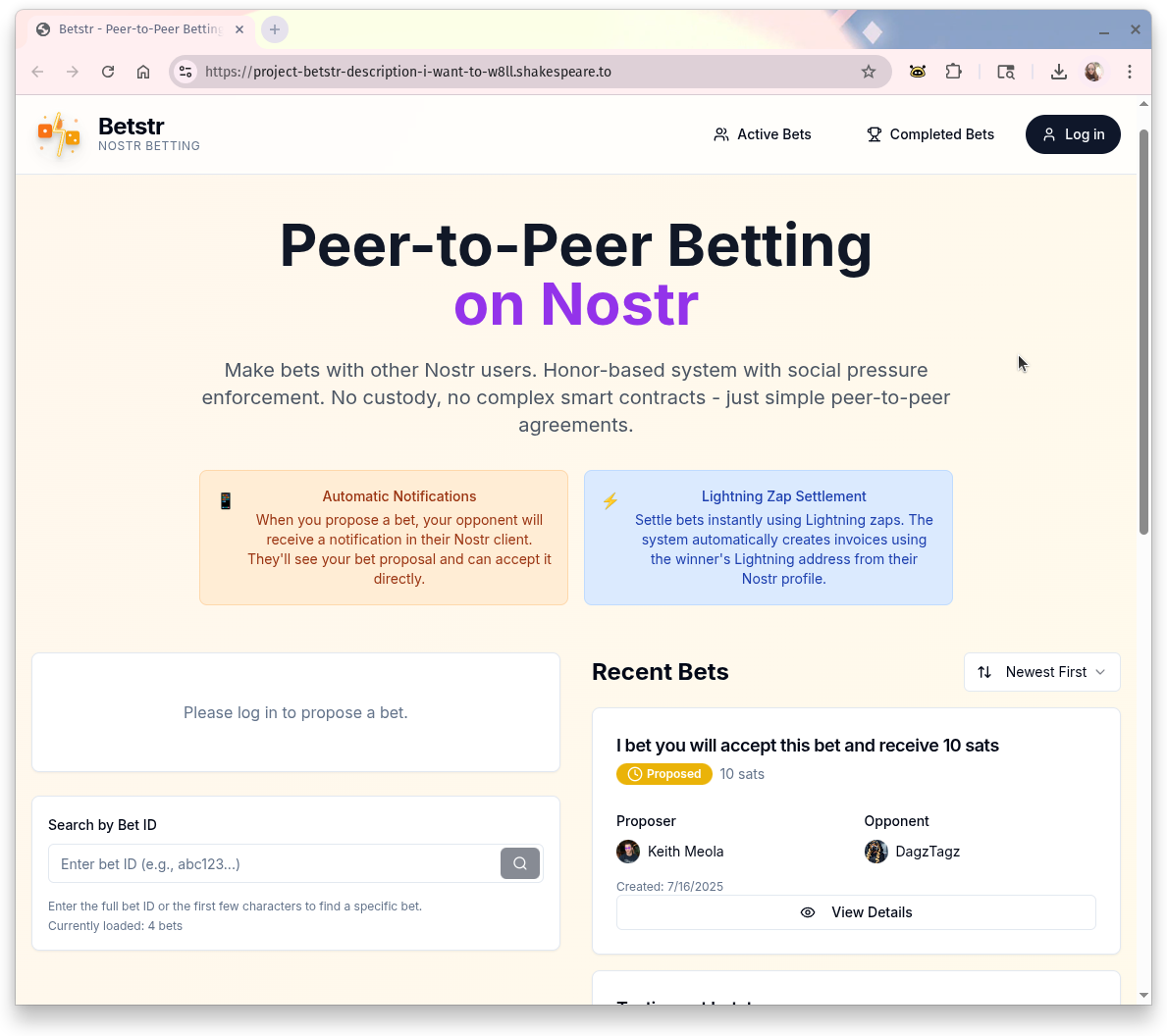 Betstr Screenshot
